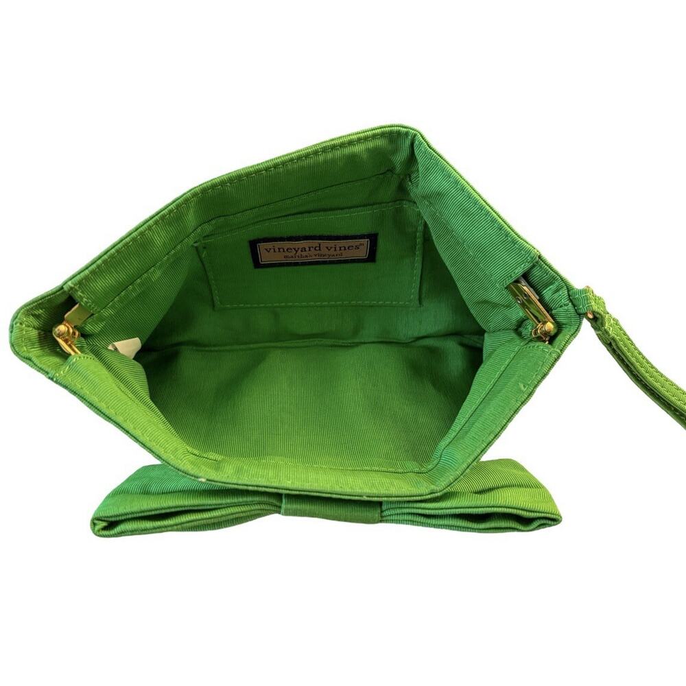 Vineyard Vines Tiny Bits Bow Hinge Clutch Pink Gr… - image 8